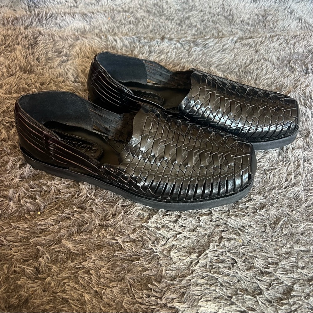 Barclay Men's Hand Woven Leather Huarache Sandal Men’s 11 NWOT - Picture 2 of 5